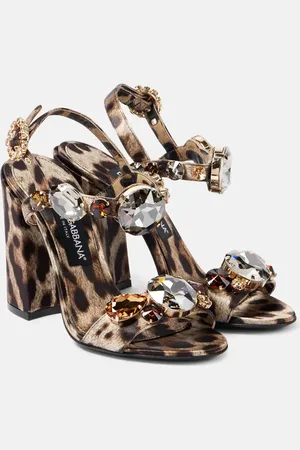 Dolce & Gabbana Sandalen Keira 105 aus Satin mit Kristallen