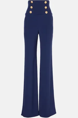 Balmain High-Rise Wide-Leg Jeans