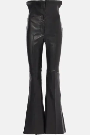 Alexander McQueen High-Rise-Hose aus Leder