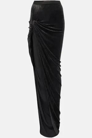 Rick Owens Lilies Maxirock Twist Edfu aus Samt