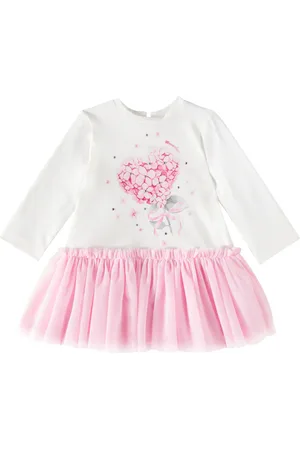 MONNALISA Baby Bedrucktes Kleid mit Tüll