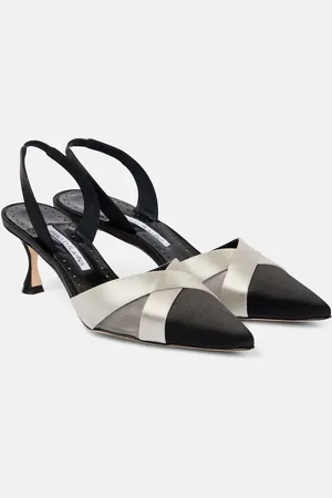Manolo Blahnik Slingback-Pumps Oyounasli 50 aus Satin