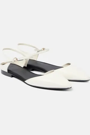 CO Slingback-Ballerinas aus Leder