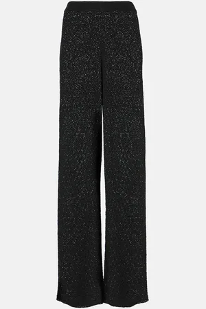 Totême Weite High-Rise-Hose aus Häkelstrick