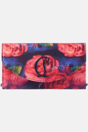 Christian Louboutin Bedruckte Clutch Loubi54 aus Crêpe