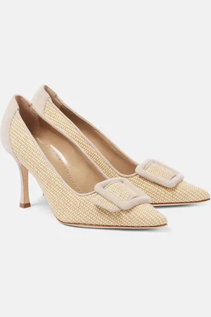 Manolo Blahnik Pumps Maysale 90 aus Raffiabast