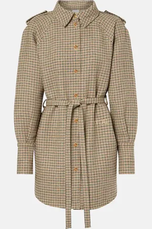 Patou Hemdblusenkleid aus Flanell