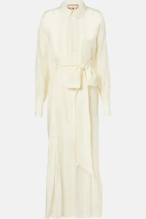 Plan C Hemdblusenkleid aus Seide