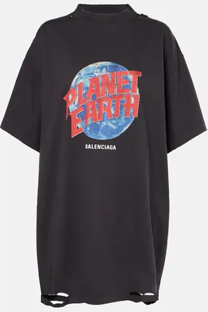 Balenciaga T-Shirt Planet Earth aus Baumwoll-Jersey