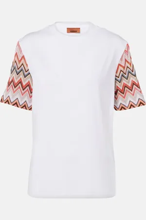 Missoni T-Shirt aus Baumwolle mit Häkelstrick