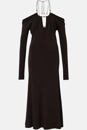 Salvatore Ferragamo Off-Shoulder-Midikleid