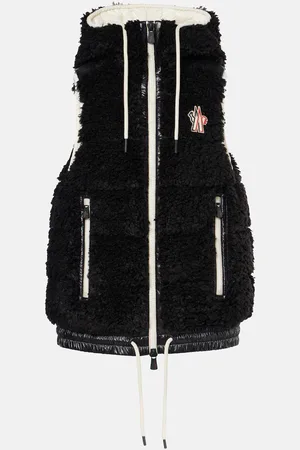 Moncler Daunenweste aus Faux Shearling