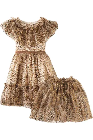 PATACHOU Set aus Kleid und Cape mit Pailletten
