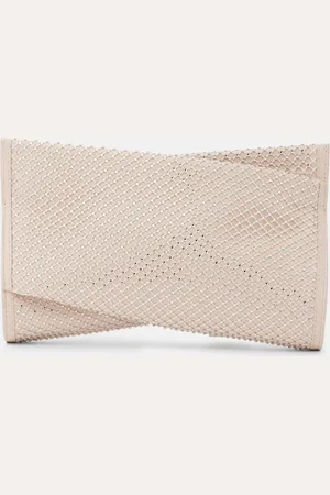 Christian Louboutin Clutch Loubitwist Small aus Leder mit Kristallen