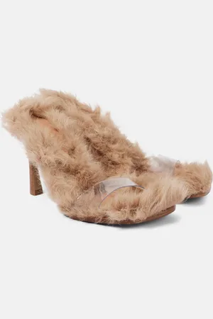 The Attico Pantoletten Mia mit Shearling