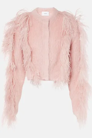 Erdem Cardigan aus einem Mohairgemisch mit Federn