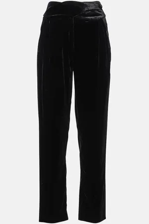 Blazé Milano Blazé Milano Schmale High-Rise-Hose Afterglow aus Samt