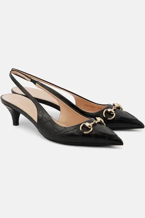 Gucci Slingback-Pumps Horsebit GG aus Leder