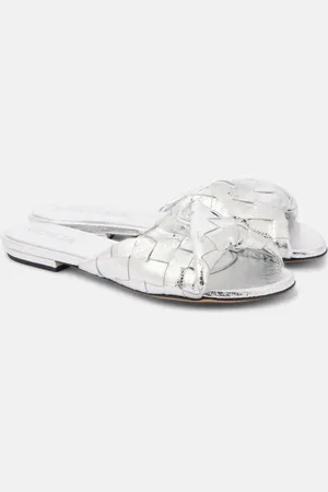 Bottega Veneta Pantoletten Blink aus Metallic-Leder