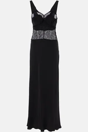 Victoria Beckham Midikleid aus Seide mit Spitze