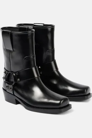VALENTINO GARAVANI Bikerstiefel Rockstud aus Leder