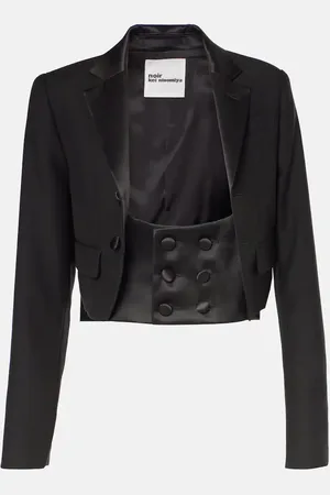 NOIR KEI NINOMIYA Cropped-Jacke aus Wolle, Mohair und Seide
