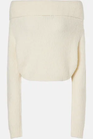 CHRISTOPHER ESBER Off-Shoulder-Pullover aus Bouclé