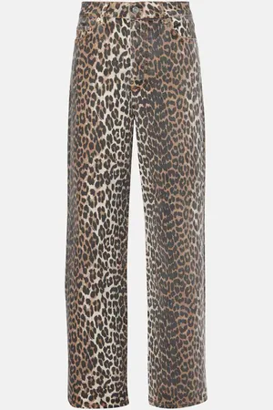 Ganni Bedruckte Straight Jeans Izey