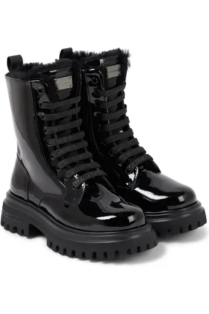 Dolce & Gabbana Schnürstiefel aus Lackleder