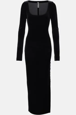 Norma Kamali Maxikleid aus Samt