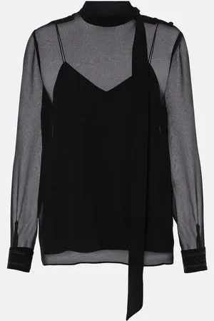 Gucci Top aus Seiden-Georgette