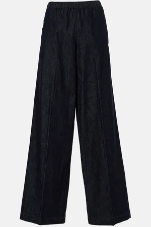 Vince Weite Low-Rise-Hose aus Baumwoll-Twill