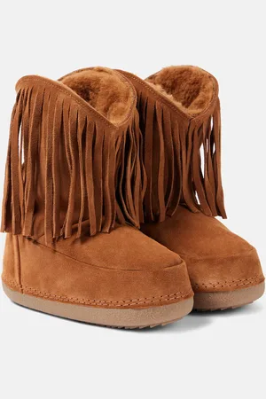 INUIKII Schneestiefel Cowboy Fringes aus Veloursleder