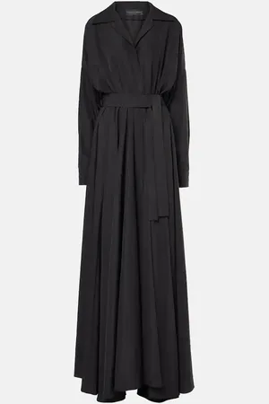Norma Kamali Maxikleid mit Lederimitat