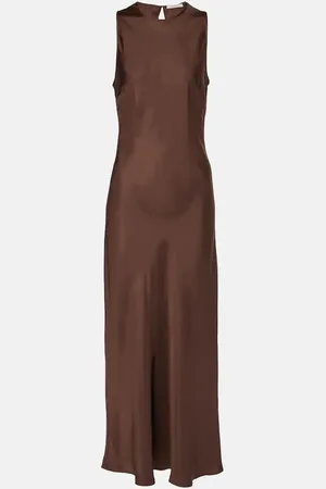 ASCENO Maxikleid Valencia aus Seiden-Twill