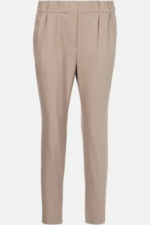 Brunello Cucinelli Schmale Hose aus einem Baumwollgemisch