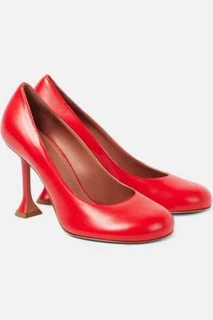 Amina Muaddi Pumps Iris 95 aus Leder