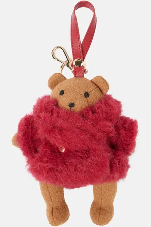 Max Mara Taschenanhänger Teak aus Teddyfleece