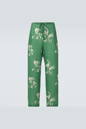 BODE Pyjamahose Football Silhouette aus Leinen