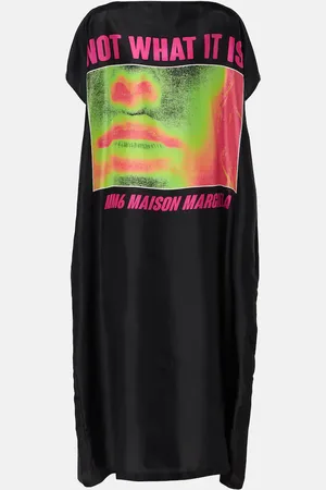 Maison Margiela Bedrucktes Maxikleid aus Seide
