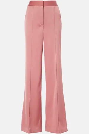 VERONICA BEARD Weite High-Rise-Hose Edia aus Satin