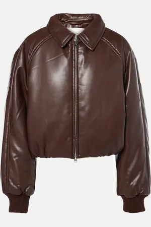 AGOLDE X Shoreditch Bomberjacke Ski Club Tate aus Lederimitat