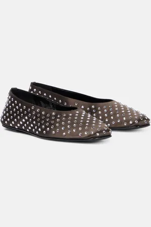MAGDA BUTRYM Ballerinas aus Satin mit Kristallen