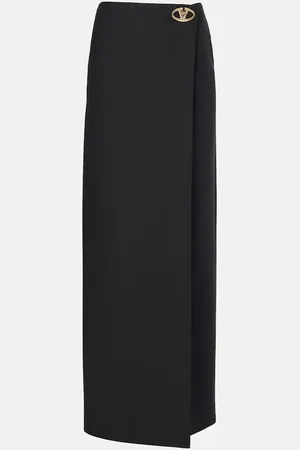 VALENTINO Maxirock VLogo Locker aus Crepe Couture