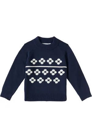 Mini Rodini Pullover Flowers aus Baumwolle und Wolle