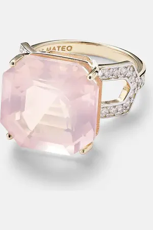 Mateo Ring aus 14kt Gelbgold mit Diamanten und Topas