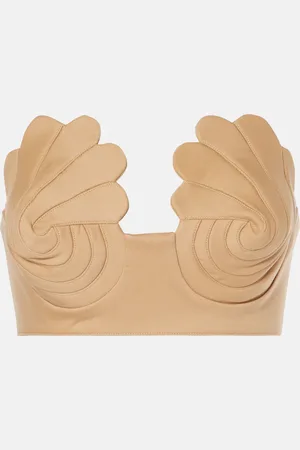 Adriana Degreas Cropped-Top Coquillage aus Baumwolle