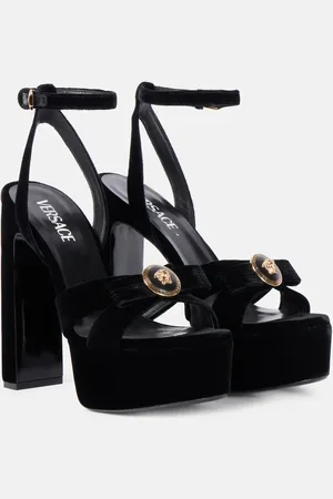 VERSACE Plateausandalen Medusa aus Samt