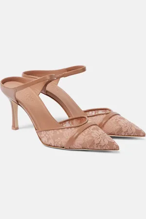 MALONE SOULIERS Mules Uma 80 mit Spitze und Leder
