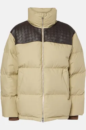 Bottega Veneta Daunenjacke Intrecciato mit Leder